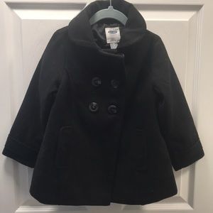 Girls black Peacoat